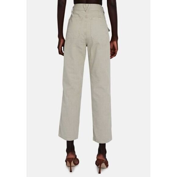 Rinley Straight-Leg Pant From Veronica Beard Stone Size 30 NEW Cropped Ultra Hig - Picture 5 of 9